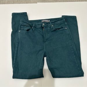 Just USA size 28 green denim skinny jeans